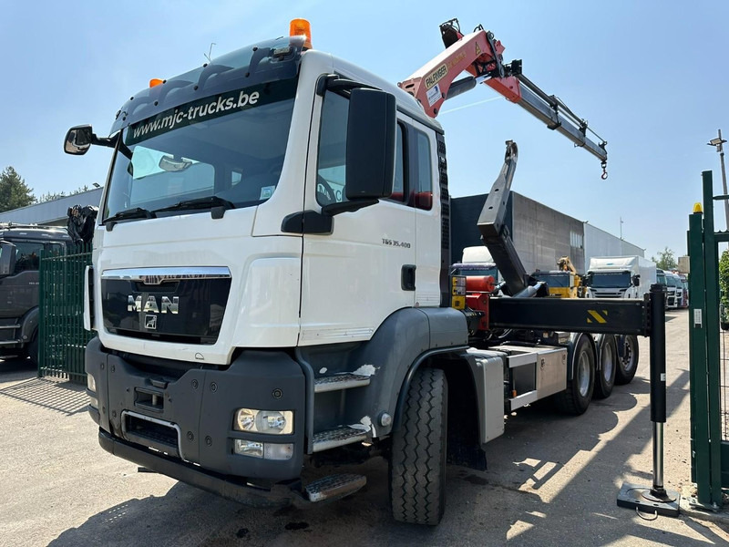 MAN TGS 35.400 8x4 TRIDEM HOOKLIFT T22 + CRANE PALFINGER PK 18001 EH + RADIO - EURO 5 - LIFT/STEERING AXLE - BE TRUCK - Гаковий мультиліфт вантажівка, Вантажівка з маніпулятором: фото 2 MAN TGS 35.400 8x4 TRIDEM HOOKLIFT T22 + CRANE PALFINGER PK 18001 EH + RADIO - EURO 5 - LIFT/STEERING AXLE - BE TRUCK - Гаковий мультиліфт вантажівка, Вантажівка з маніпулятором: фото 2