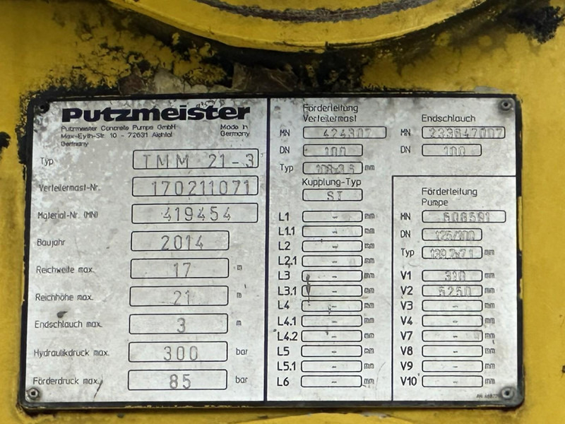 Автобетонозмішувач Mercedes-Benz ACTROS 3241 8x4 PUMI PM M 21-3 (21m) Putzmeister - *238.000km* / 1586H - EPS - BLADVERING / NAAFREDUCTIE: фото 12 Автобетонозмішувач Mercedes-Benz ACTROS 3241 8x4 PUMI PM M 21-3 (21m) Putzmeister - *238.000km* / 1586H - EPS - BLADVERING / NAAFREDUCTIE: фото 12