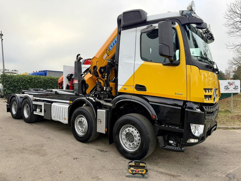Mercedes-Benz AROCS 4143 8X4 WAF HOOKLIFT + CRANE EFFER 395 4S + ROTATOR + RADIO - 5/6 F - BE TRUCK - VERY NICE CONDITION - Гаковий мультиліфт вантажівка, Вантажівка з маніпулятором: фото 2 Mercedes-Benz AROCS 4143 8X4 WAF HOOKLIFT + CRANE EFFER 395 4S + ROTATOR + RADIO - 5/6 F - BE TRUCK - VERY NICE CONDITION - Гаковий мультиліфт вантажівка, Вантажівка з маніпулятором: фото 2