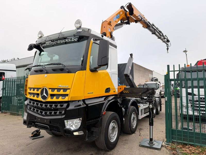 Mercedes-Benz AROCS 4143 8X4 WAF HOOKLIFT + CRANE EFFER 395 4S + ROTATOR + RADIO - 5/6 F - BE TRUCK - VERY NICE CONDITION - Гаковий мультиліфт вантажівка, Вантажівка з маніпулятором: фото 3 Mercedes-Benz AROCS 4143 8X4 WAF HOOKLIFT + CRANE EFFER 395 4S + ROTATOR + RADIO - 5/6 F - BE TRUCK - VERY NICE CONDITION - Гаковий мультиліфт вантажівка, Вантажівка з маніпулятором: фото 3