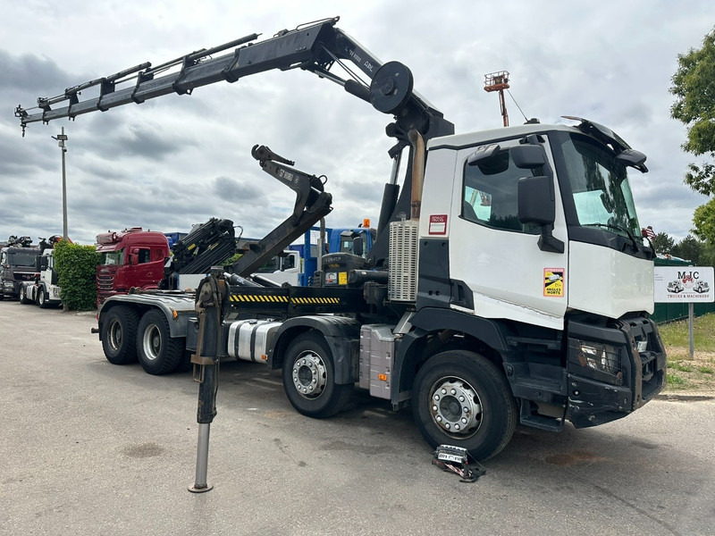 Renault C460 8x4 HOOKLIFT + CRANE HIAB 288 E-6 HIDUO - RADIO - 5/6 F - STEEL SPRING / HUB REDUCTION - Гаковий мультиліфт вантажівка, Вантажівка з маніпулятором: фото 1 Renault C460 8x4 HOOKLIFT + CRANE HIAB 288 E-6 HIDUO - RADIO - 5/6 F - STEEL SPRING / HUB REDUCTION - Гаковий мультиліфт вантажівка, Вантажівка з маніпулятором: фото 1