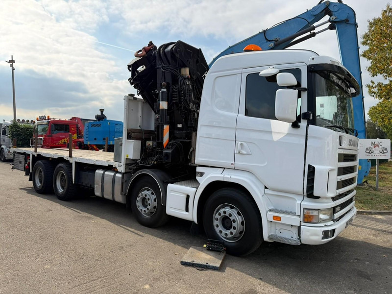 Scania 114C-380 8x4 PRITSCHE + KRAN HIAB 700 E-5 - PLATFORM 6m80 + TWISTLOCKS - MANUAL - RETARDER - STEEL SPRING / BIG AXLE HUB REDUCTION - AP ACHSEN - Бортова вантажівка/ Платформа, Вантажівка з маніпулятором: фото 2 Scania 114C-380 8x4 PRITSCHE + KRAN HIAB 700 E-5 - PLATFORM 6m80 + TWISTLOCKS - MANUAL - RETARDER - STEEL SPRING / BIG AXLE HUB REDUCTION - AP ACHSEN - Бортова вантажівка/ Платформа, Вантажівка з маніпулятором: фото 2