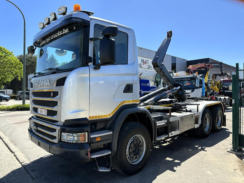 Scania G450 6x4 HOOKLIFT AJK 20T - 5760mm - 3m90 WB - HUB REDUCTION / STEEL SUSP. - EURO 6 - BE TRUCK - Гаковий мультиліфт вантажівка: фото 3 Scania G450 6x4 HOOKLIFT AJK 20T - 5760mm - 3m90 WB - HUB REDUCTION / STEEL SUSP. - EURO 6 - BE TRUCK - Гаковий мультиліфт вантажівка: фото 3