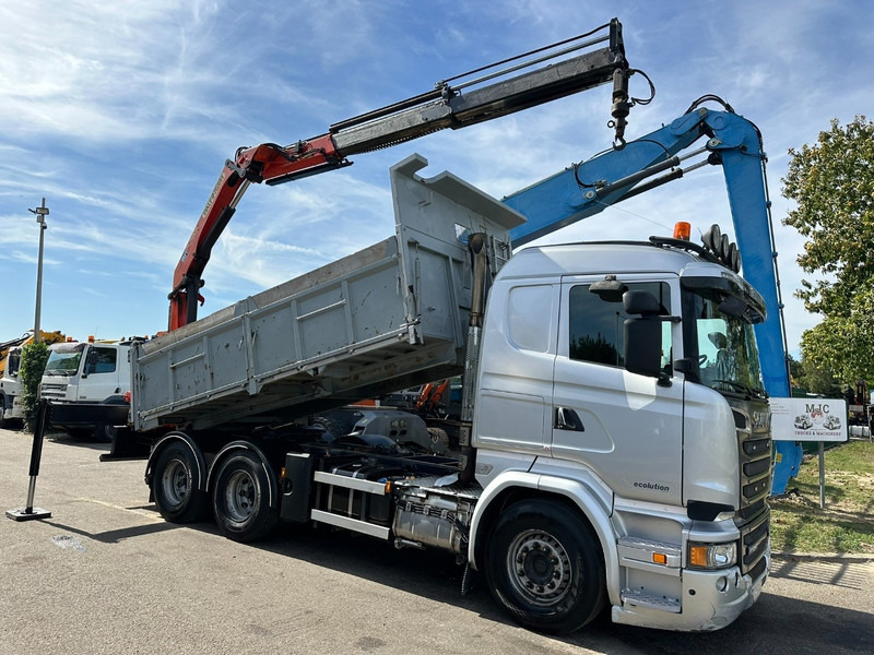 Scania R520 6x4 TIPPER + CRANE PALFINGER PK 15002 A - TRACTOR UNIT - RETARDER - *FULL AIR* - EUR 6 - BE TRUCK - Самоскид вантажівка, Вантажівка з маніпулятором: фото 1 Scania R520 6x4 TIPPER + CRANE PALFINGER PK 15002 A - TRACTOR UNIT - RETARDER - *FULL AIR* - EUR 6 - BE TRUCK - Самоскид вантажівка, Вантажівка з маніпулятором: фото 1