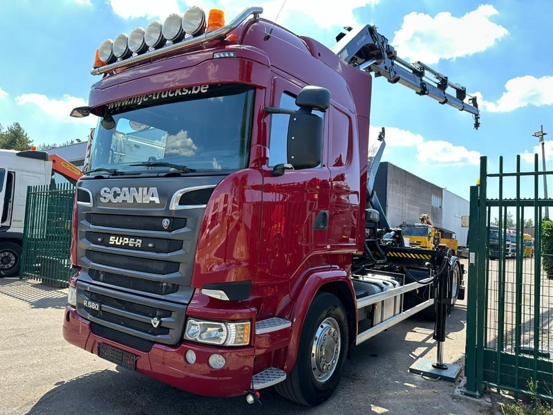 Scania R580 6X2 V8 HOOKLIFT + CRANE HIAB 211 E-4 HIPRO - ROTATOR - RETARDER - ALCOA ALU - RADIO - NL TRUCK - Гаковий мультиліфт вантажівка, Вантажівка з маніпулятором: фото 3 Scania R580 6X2 V8 HOOKLIFT + CRANE HIAB 211 E-4 HIPRO - ROTATOR - RETARDER - ALCOA ALU - RADIO - NL TRUCK - Гаковий мультиліфт вантажівка, Вантажівка з маніпулятором: фото 3