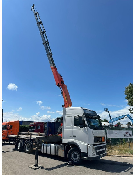 Volvo FH 500 6X2 PRITSCHE + KRAN PALFINGER PK50002 E 6x - RETARDER - PLATFORM 6m20 - TWISTLOCKS 20' - 561.000km - EURO 5 - Бортова вантажівка/ Платформа, Вантажівка з маніпулятором: фото 3 Volvo FH 500 6X2 PRITSCHE + KRAN PALFINGER PK50002 E 6x - RETARDER - PLATFORM 6m20 - TWISTLOCKS 20' - 561.000km - EURO 5 - Бортова вантажівка/ Платформа, Вантажівка з маніпулятором: фото 3