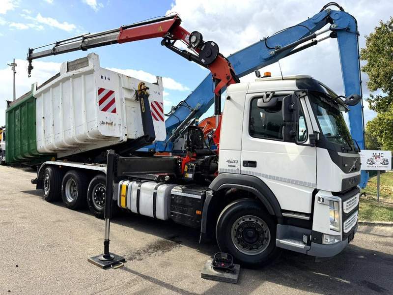 Volvo FM 420 8x2 HOOKLIFT + CRANE PALFINGER PK19.001 SLD B - *294.000km* - EURO 6 - LIFT + STEERING AXLE - I SHIFT - BE TRUCK - Гаковий мультиліфт вантажівка, Вантажівка з маніпулятором: фото 1 Volvo FM 420 8x2 HOOKLIFT + CRANE PALFINGER PK19.001 SLD B - *294.000km* - EURO 6 - LIFT + STEERING AXLE - I SHIFT - BE TRUCK - Гаковий мультиліфт вантажівка, Вантажівка з маніпулятором: фото 1