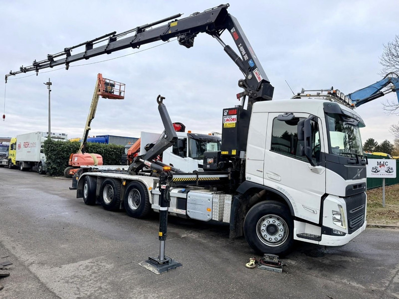Volvo FM 500 8X4 TRIDEM HOOKLIFT + (25m!) CRANE HIAB 302 E-8x + 1 ME + WINCH - *127.000km* - *1976h crane hours* - TOP CONDITION - BE TRUCK - Гаковий мультиліфт вантажівка, Вантажівка з маніпулятором: фото 1 Volvo FM 500 8X4 TRIDEM HOOKLIFT + (25m!) CRANE HIAB 302 E-8x + 1 ME + WINCH - *127.000km* - *1976h crane hours* - TOP CONDITION - BE TRUCK - Гаковий мультиліфт вантажівка, Вантажівка з маніпулятором: фото 1