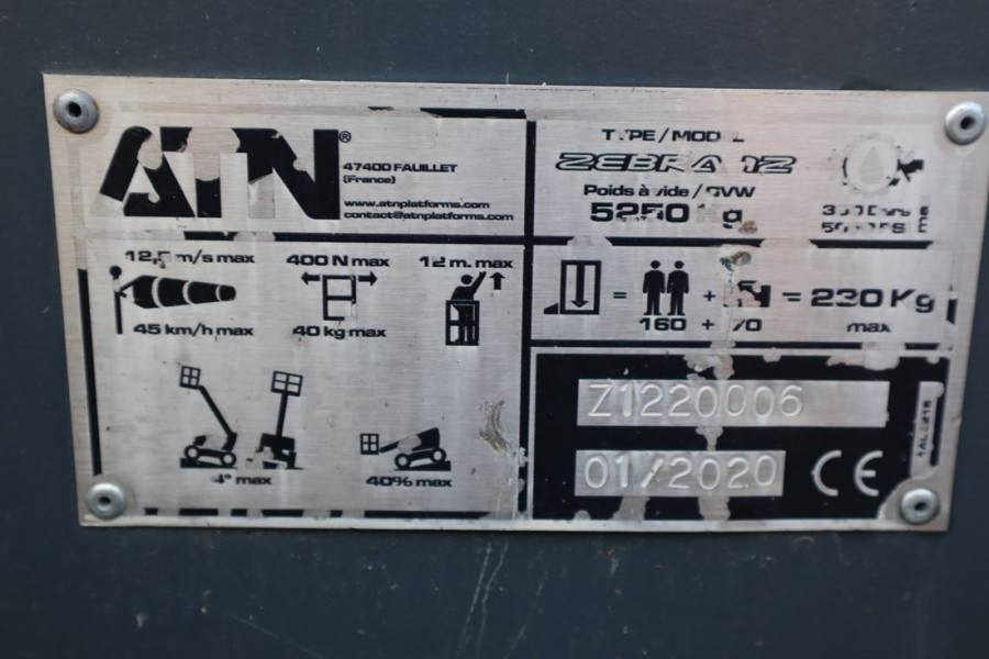 Колінчастий підйомник ATN Zebra 12 VALID INSPECTION, *GUARANTEE! Diesel, 4x4: фото 6