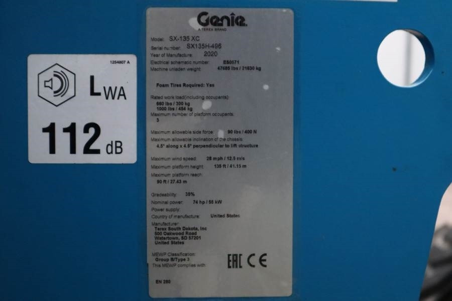 Genie SX135 XC Valid inspection, *Guarantee! 43m Working - Телескопічний підйомник: фото 4 Genie SX135 XC Valid inspection, *Guarantee! 43m Working - Телескопічний підйомник: фото 4