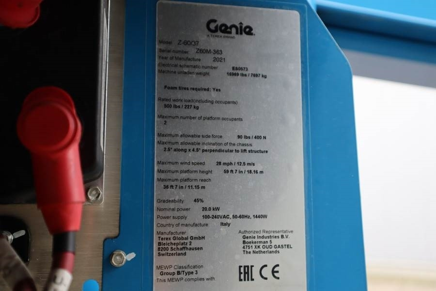Genie Z60/37FE Valid Inspection, *Guarantee! Hybrid, 4x4 - Колінчастий підйомник: фото 5 Genie Z60/37FE Valid Inspection, *Guarantee! Hybrid, 4x4 - Колінчастий підйомник: фото 5