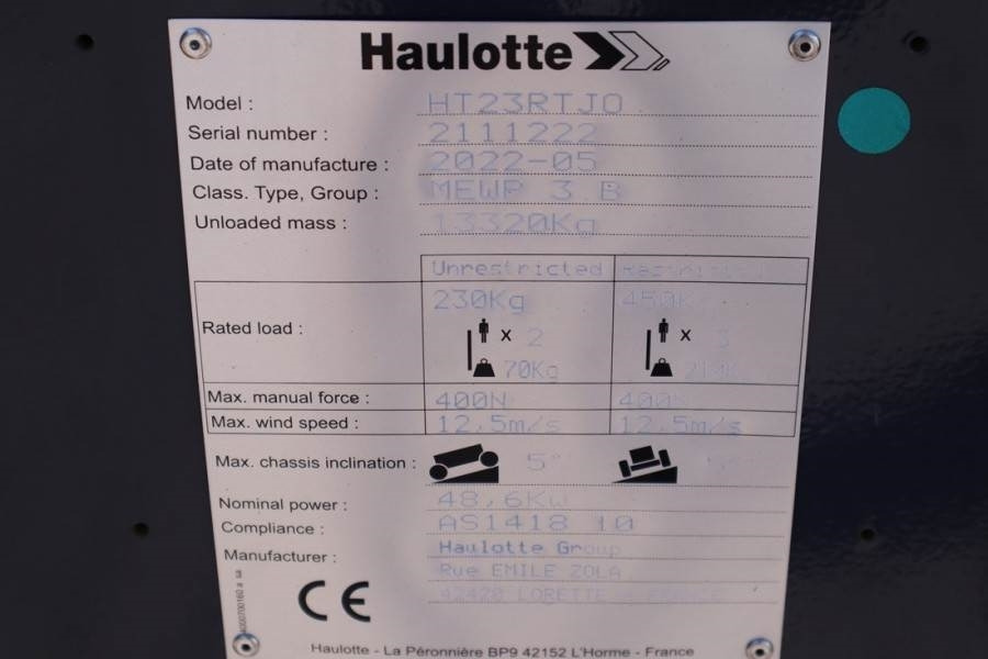 Телескопічний підйомник Haulotte HT23RTJ O Valid Inspection, *Guarantee! Diesel, 4x: фото 7