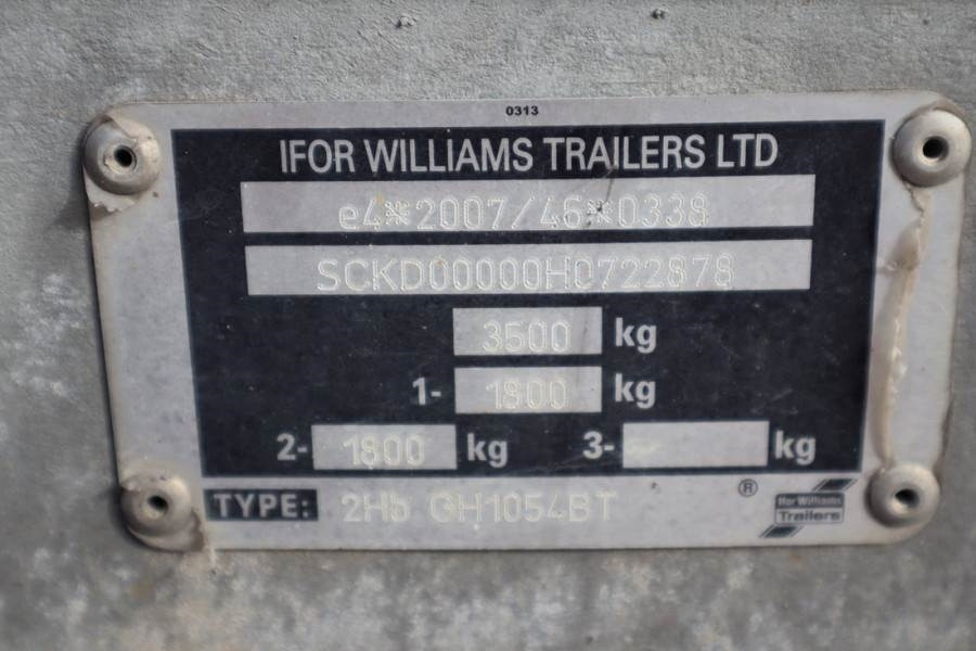 Ifor Williams WILLIAM 2HB 2 Axel Trailer, 2.856 kg Capacity, Inc - Причеп для легкових автомобілів: фото 5 Ifor Williams WILLIAM 2HB 2 Axel Trailer, 2.856 kg Capacity, Inc - Причеп для легкових автомобілів: фото 5