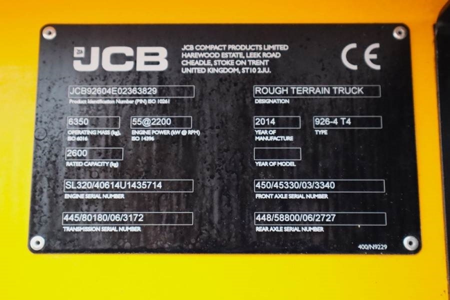 JCB 926 Valid inspection, *Guarantee! Diesel, 4x4 Driv - Навантажувач підвищеної прохідності: фото 5 JCB 926 Valid inspection, *Guarantee! Diesel, 4x4 Driv - Навантажувач підвищеної прохідності: фото 5