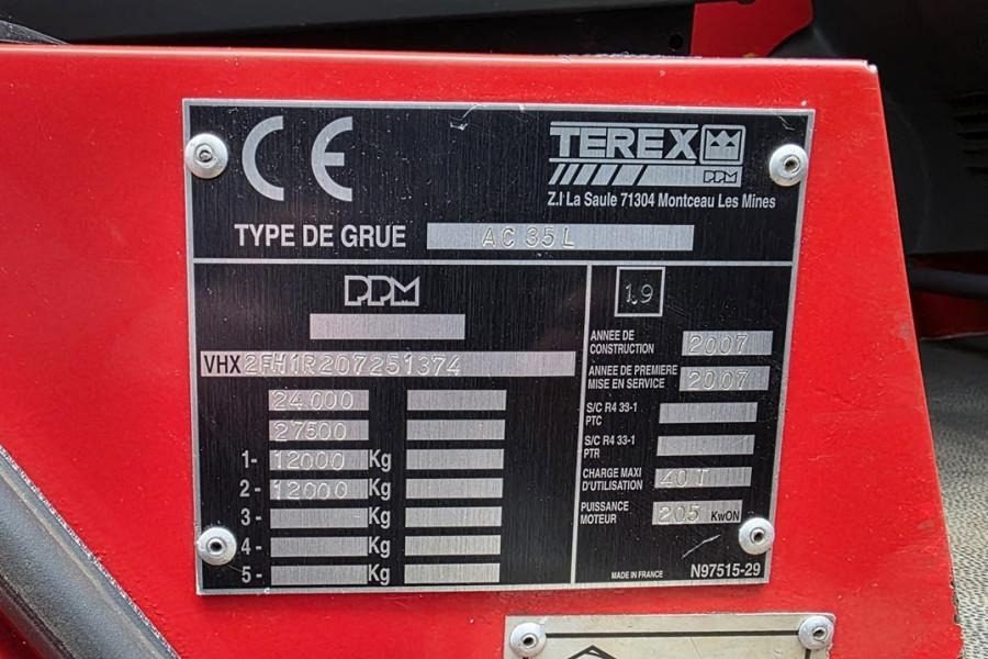 Terex AC35L Diesel, 4x4x4 Drive, 40t Capacity, 37.4m Mai в лізинг Terex AC35L Diesel, 4x4x4 Drive, 40t Capacity, 37.4m Mai: фото 6 Terex AC35L Diesel, 4x4x4 Drive, 40t Capacity, 37.4m Mai в лізинг Terex AC35L Diesel, 4x4x4 Drive, 40t Capacity, 37.4m Mai: фото 6