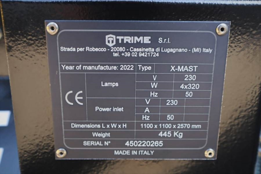 Trime X-Mast 4 × 320W Valid Inspection, *Guarantee - Освітлювальна вежа: фото 4 Trime X-Mast 4 × 320W Valid Inspection, *Guarantee - Освітлювальна вежа: фото 4