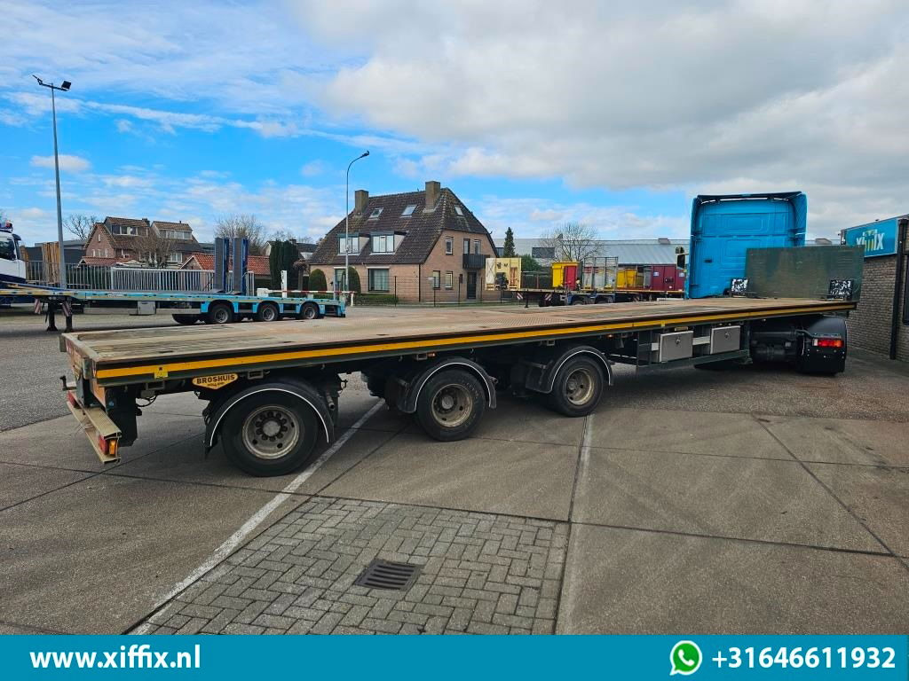 Broshuis 3-ass. Vlakke uitschuifbare Mega oplegger / 3x gestuurd - Бортовий напівпричіп/ Платформа: фото 4 Broshuis 3-ass. Vlakke uitschuifbare Mega oplegger / 3x gestuurd - Бортовий напівпричіп/ Платформа: фото 4