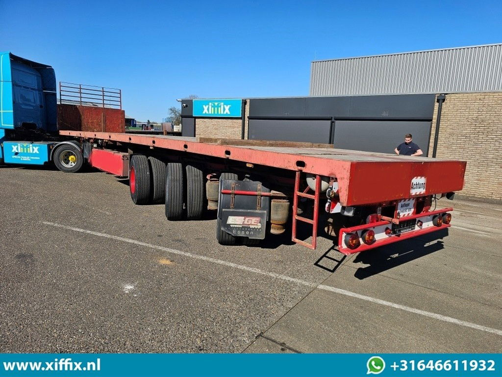 ES-GE 3-ass. Vlakke dubbel 2x uitschuifbare oplegger / 3x gestuurd - Бортовий напівпричіп/ Платформа: фото 4 ES-GE 3-ass. Vlakke dubbel 2x uitschuifbare oplegger / 3x gestuurd - Бортовий напівпричіп/ Платформа: фото 4