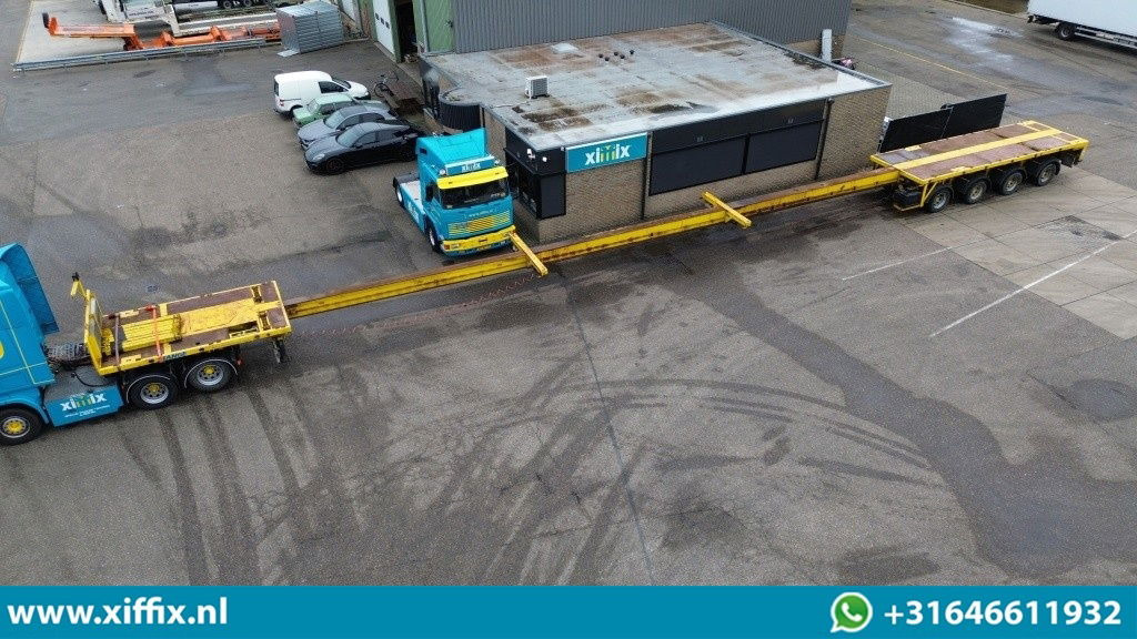 Faymonville 4-ass. Vlakke triple 3x uitschuifbare oplegger / 35 meter / 4x gestuurd - Бортовий напівпричіп/ Платформа: фото 1 Faymonville 4-ass. Vlakke triple 3x uitschuifbare oplegger / 35 meter / 4x gestuurd - Бортовий напівпричіп/ Платформа: фото 1