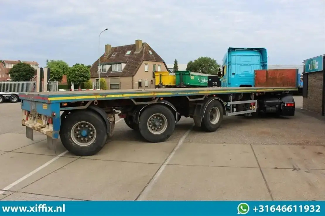 Бортовий напівпричіп/ Платформа Floor 3-ass. Vlakke uitschuifbare oplegger / 2x gestuurd / 13907: фото 9 Бортовий напівпричіп/ Платформа Floor 3-ass. Vlakke uitschuifbare oplegger / 2x gestuurd / 13907: фото 9