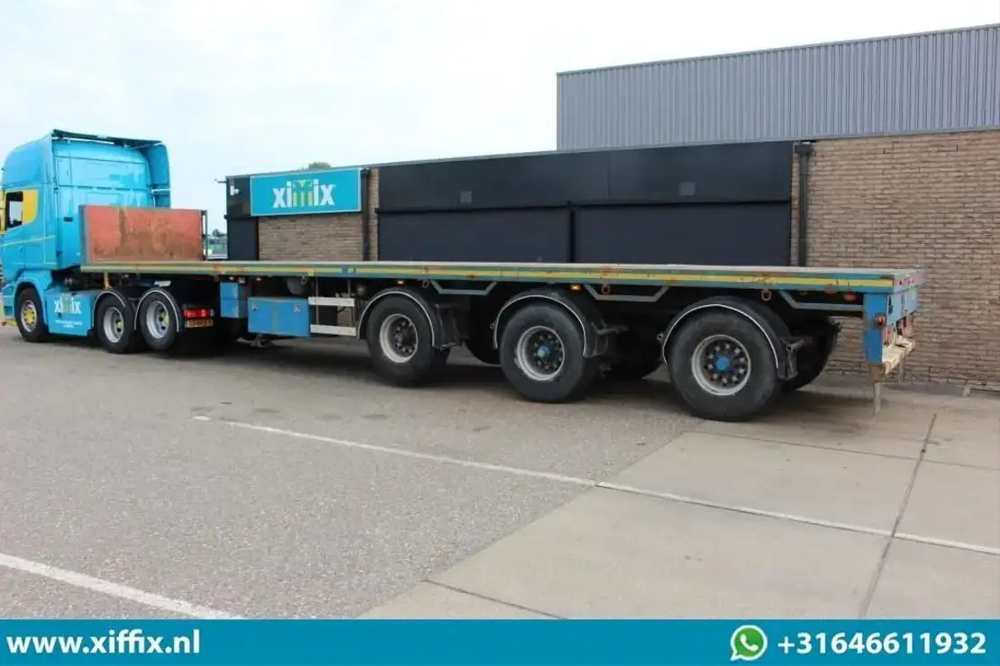 Бортовий напівпричіп/ Платформа Floor 3-ass. Vlakke uitschuifbare oplegger / 2x gestuurd / 13907: фото 7 Бортовий напівпричіп/ Платформа Floor 3-ass. Vlakke uitschuifbare oplegger / 2x gestuurd / 13907: фото 7