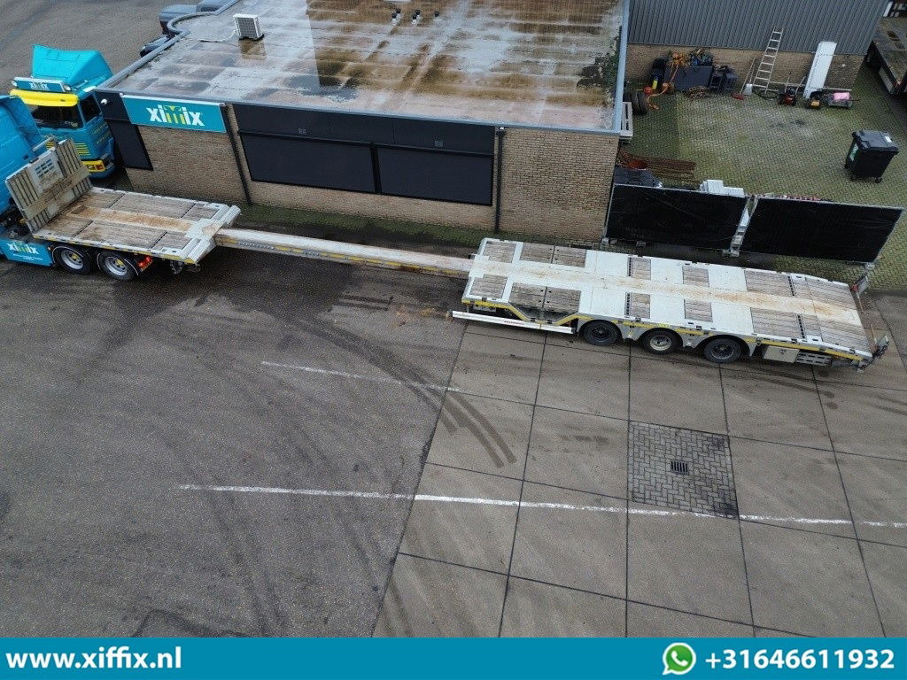 Kässbohrer 3-ass. Vlakke uitschuifbare Mega oplegger / Naloop gestuurd - Бортовий напівпричіп/ Платформа: фото 2 Kässbohrer 3-ass. Vlakke uitschuifbare Mega oplegger / Naloop gestuurd - Бортовий напівпричіп/ Платформа: фото 2