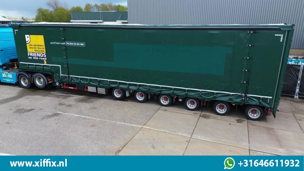 Meusburger 6-ass. Semi dieplader met elektische huifopbouw / 3x naloop gestuurd - Низькорамна платформа напівпричіп: фото 2 Meusburger 6-ass. Semi dieplader met elektische huifopbouw / 3x naloop gestuurd - Низькорамна платформа напівпричіп: фото 2
