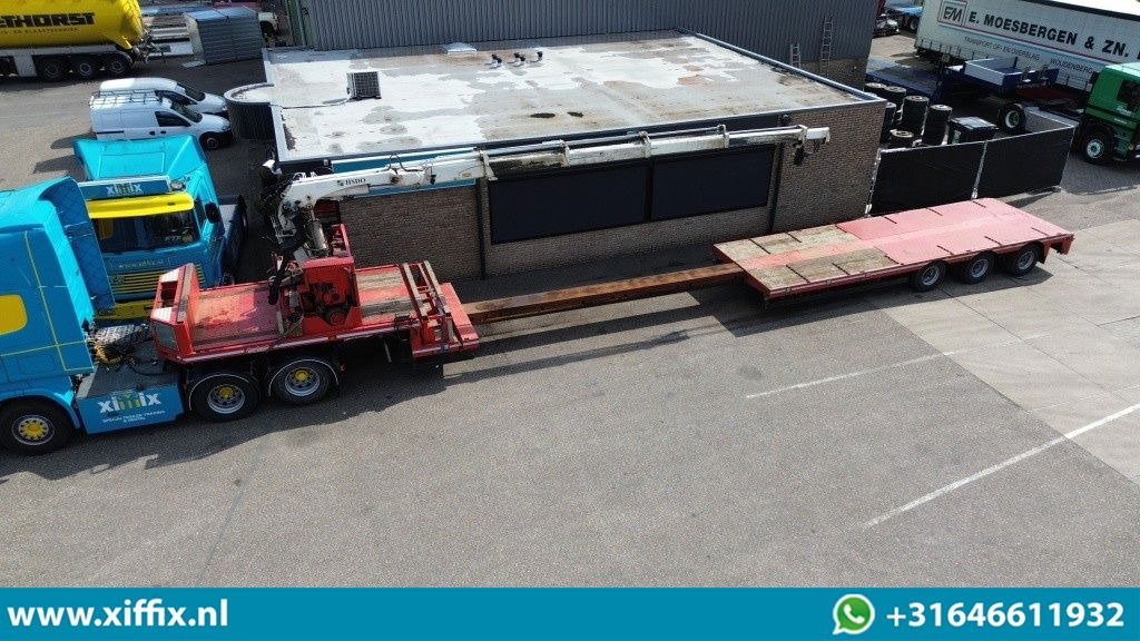 Nooteboom 3-ass. Uitschuifbare semi dieplader met Hiab 22 ton/mtr. Kraan / 3x gestuurd - Низькорамна платформа напівпричіп: фото 1 Nooteboom 3-ass. Uitschuifbare semi dieplader met Hiab 22 ton/mtr. Kraan / 3x gestuurd - Низькорамна платформа напівпричіп: фото 1
