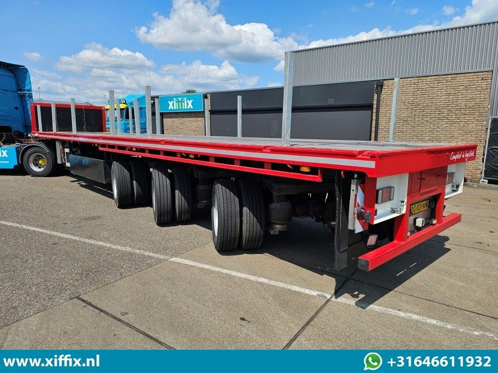 Nooteboom 3-ass. Vlakke dubbel 2x uitschuifbare oplegger / 3x gestuurd - Бортовий напівпричіп/ Платформа: фото 4 Nooteboom 3-ass. Vlakke dubbel 2x uitschuifbare oplegger / 3x gestuurd - Бортовий напівпричіп/ Платформа: фото 4