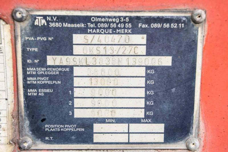 Самоскид напівпричіп Atm ATM OKS 13/27C -28M3 + STEEL+HYDR.DOOR: фото 8 Самоскид напівпричіп Atm ATM OKS 13/27C -28M3 + STEEL+HYDR.DOOR: фото 8