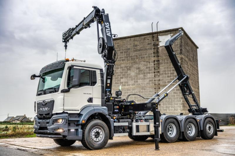 MAN TGS 35.520 BL - ATLAS 240.2E - Гаковий мультиліфт вантажівка, Вантажівка з маніпулятором: фото 1 MAN TGS 35.520 BL - ATLAS 240.2E - Гаковий мультиліфт вантажівка, Вантажівка з маніпулятором: фото 1