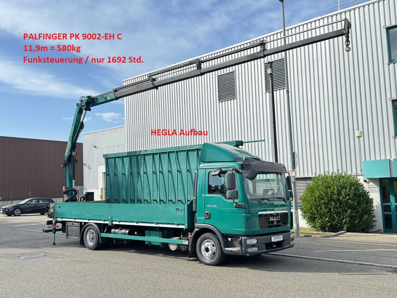 MAN TGL 12.250 Glastransport Kran PK9002 Funk Klima - Вантажівка з маніпулятором: фото 1 MAN TGL 12.250 Glastransport Kran PK9002 Funk Klima - Вантажівка з маніпулятором: фото 1