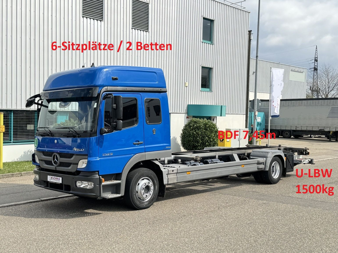 Mercedes-Benz Atego 1529 LL BDF 6-Sitze Umzug u-LBW Gr-Haus - Контейнеровоз/ Змінний кузов вантажівка: фото 1 Mercedes-Benz Atego 1529 LL BDF 6-Sitze Umzug u-LBW Gr-Haus - Контейнеровоз/ Змінний кузов вантажівка: фото 1
