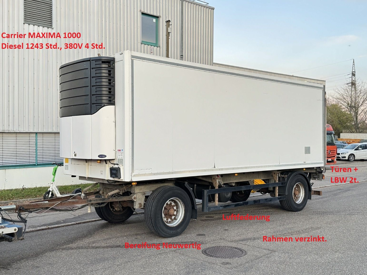 ROHR RAK/18 TK Tiefkühl MAXIMA 1000 Türen LBW 2t BPW - Рефрижератор причіп: фото 1 ROHR RAK/18 TK Tiefkühl MAXIMA 1000 Türen LBW 2t BPW - Рефрижератор причіп: фото 1