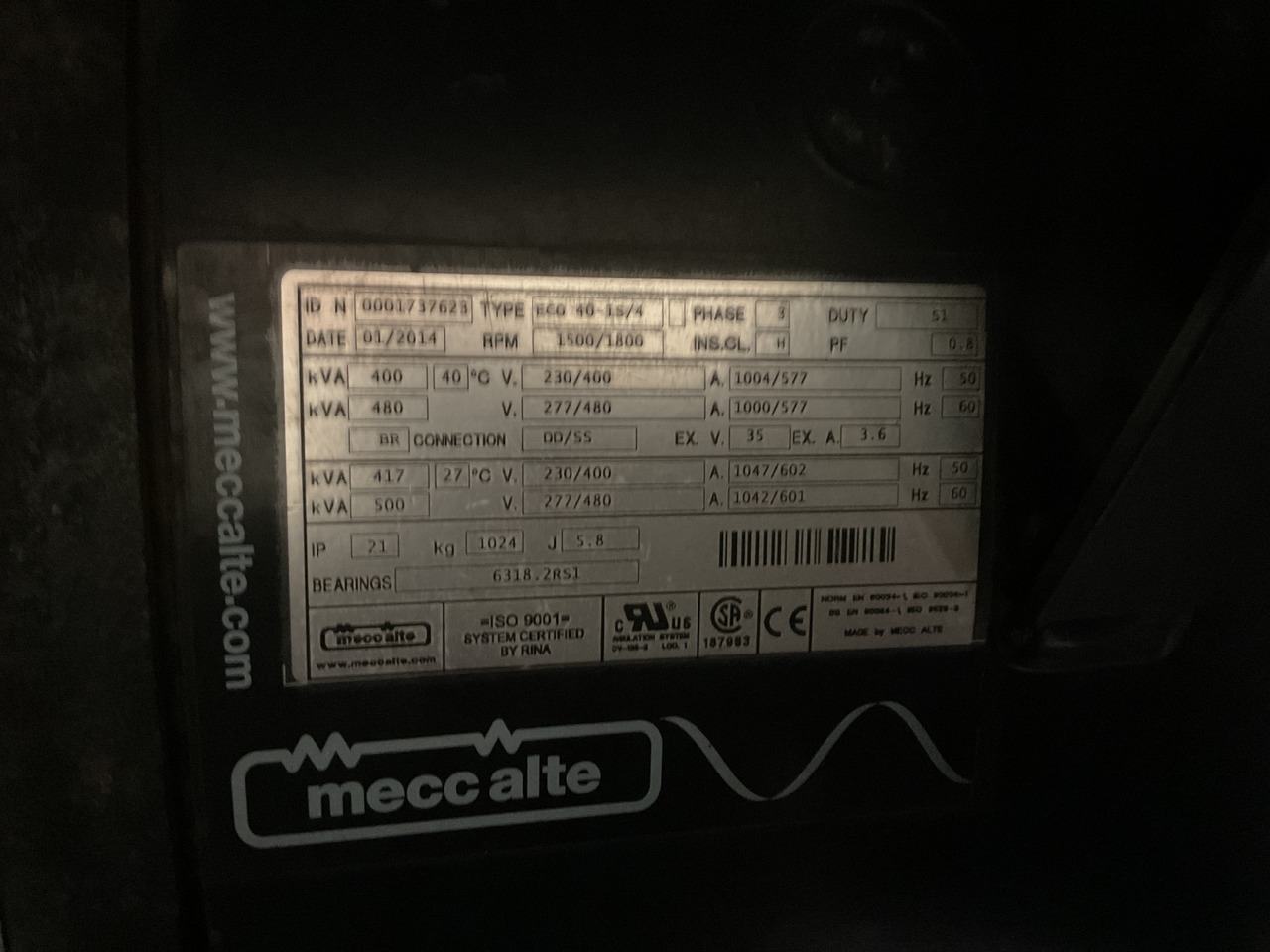 Doosan P158LE, 415KVA generatorset. Like brand new, low hours and complete - Електричний генератор: фото 5 Doosan P158LE, 415KVA generatorset. Like brand new, low hours and complete - Електричний генератор: фото 5