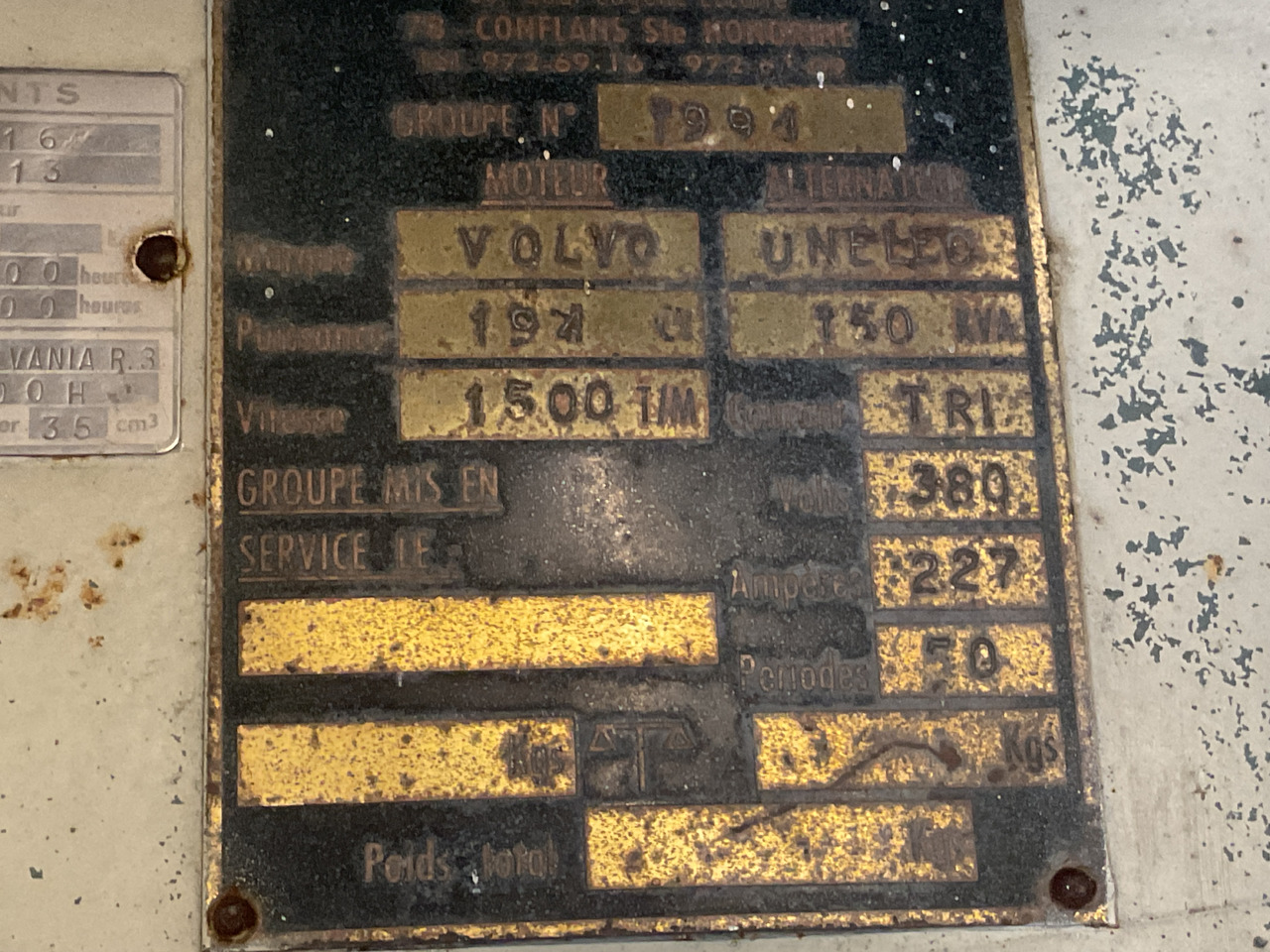 Volvo 150KVA Generator, Low hours. - Електричний генератор: фото 3 Volvo 150KVA Generator, Low hours. - Електричний генератор: фото 3