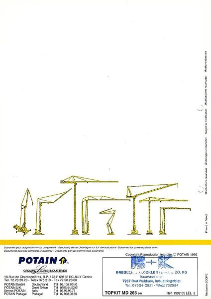 Баштовий кран Potain MD 265: фото 6 Баштовий кран Potain MD 265: фото 6