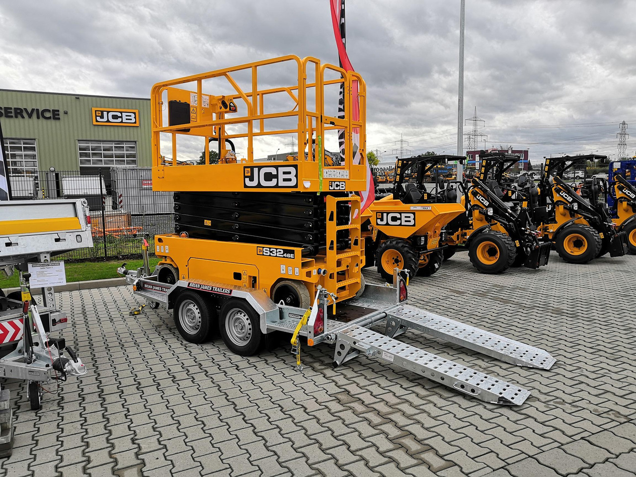 Brian James Digger Plant 543-2813-27 280x130cm Schaufelablage Rampen Reserverad 2700kg Aktion - Причіп для перевезення спецтехніки: фото 1 Brian James Digger Plant 543-2813-27 280x130cm Schaufelablage Rampen Reserverad 2700kg Aktion - Причіп для перевезення спецтехніки: фото 1