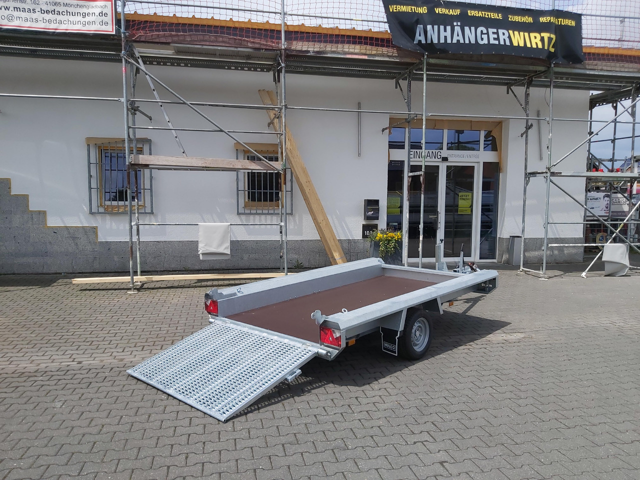 HULCO TERRAX Basic 294x150x27cm Heckrampe 100cm (M) 12" 1800kg - Причіп для перевезення спецтехніки: фото 2 HULCO TERRAX Basic 294x150x27cm Heckrampe 100cm (M) 12" 1800kg - Причіп для перевезення спецтехніки: фото 2
