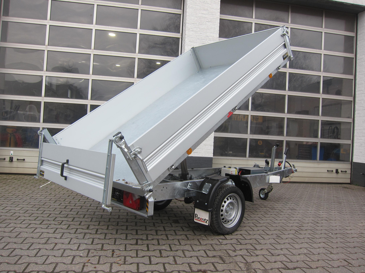 Самоскид причіп Pongratz Kipper RK 2600/15 G-AL Elektrisch + Notpumpe 260x151x36cm Stahlboden Pendel 13" 1800kg: фото 8