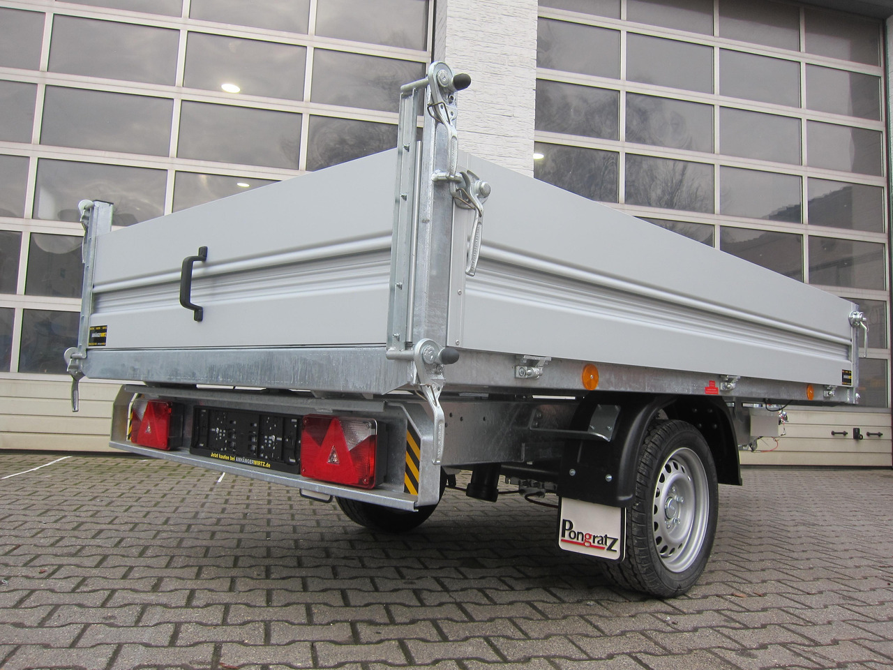 Самоскид причіп Pongratz Kipper RK 2600/15 G-AL Elektrisch + Notpumpe 260x151x36cm Stahlboden Pendel 13" 1800kg: фото 6