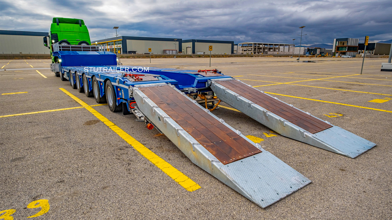 STU 5 Axle Hydraulic Steering Extendable Low Laoder - Низькорамна платформа напівпричіп: фото 5 STU 5 Axle Hydraulic Steering Extendable Low Laoder - Низькорамна платформа напівпричіп: фото 5