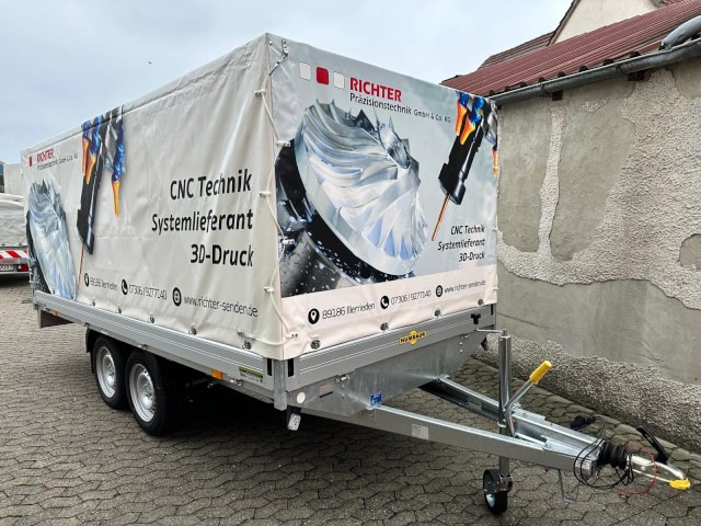 Humbaur HT 253118 Hochlader 2,5 to. mit Hochplane 200 cm, Digitaldruck - Причеп для легкових автомобілів: фото 1 Humbaur HT 253118 Hochlader 2,5 to. mit Hochplane 200 cm, Digitaldruck - Причеп для легкових автомобілів: фото 1