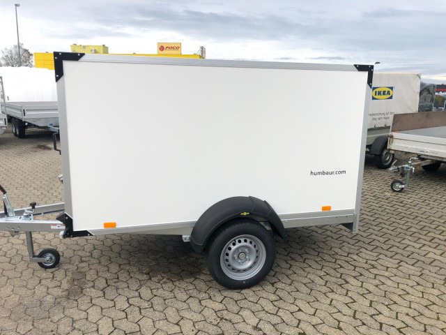 Humbaur Koffer HK 132513-13P, 100 km/h 1,3 t. 2510 x 1310 x 1400 mm - Закритий кузов причіп: фото 4 Humbaur Koffer HK 132513-13P, 100 km/h 1,3 t. 2510 x 1310 x 1400 mm - Закритий кузов причіп: фото 4