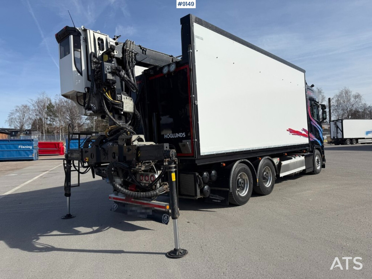 Chipper truck, Scania S650 6x4, Crane Hiab Loglift (See video) - Вантажівка з закритим кузовом: фото 4 Chipper truck, Scania S650 6x4, Crane Hiab Loglift (See video) - Вантажівка з закритим кузовом: фото 4