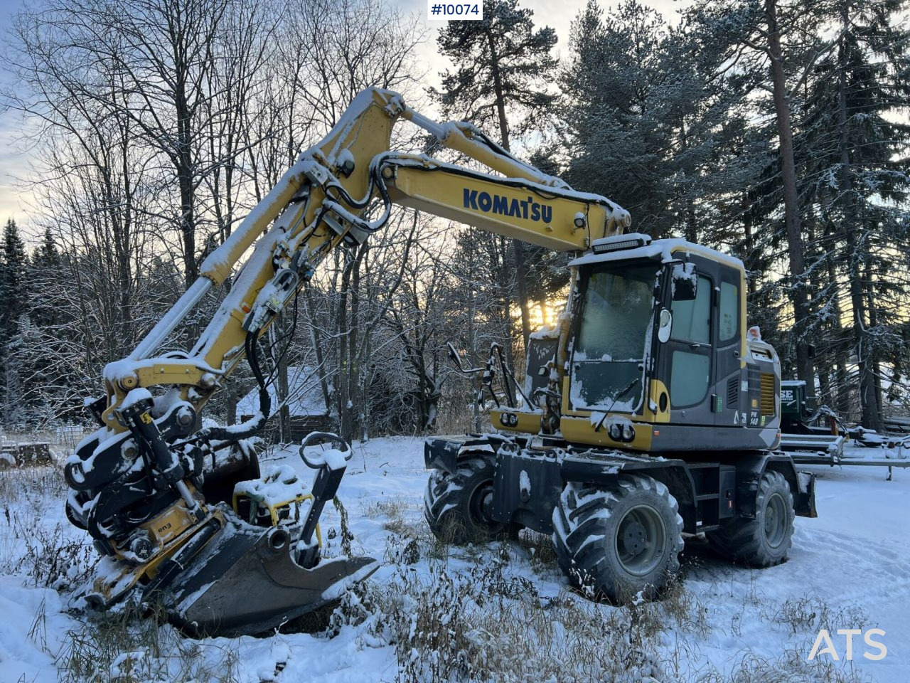 Komatsu PW148 Wheeled excavator with rotor and buckets - Колісний екскаватор: фото 3 Komatsu PW148 Wheeled excavator with rotor and buckets - Колісний екскаватор: фото 3