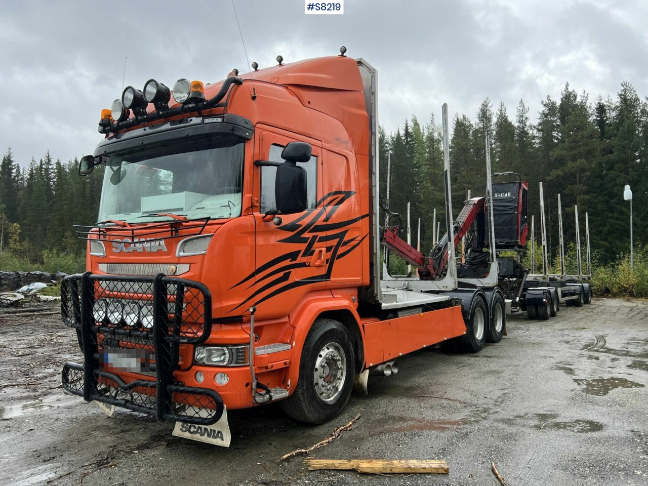 Scania R730 Timber truck with wagon and crane - Лісовоз: фото 1 Scania R730 Timber truck with wagon and crane - Лісовоз: фото 1
