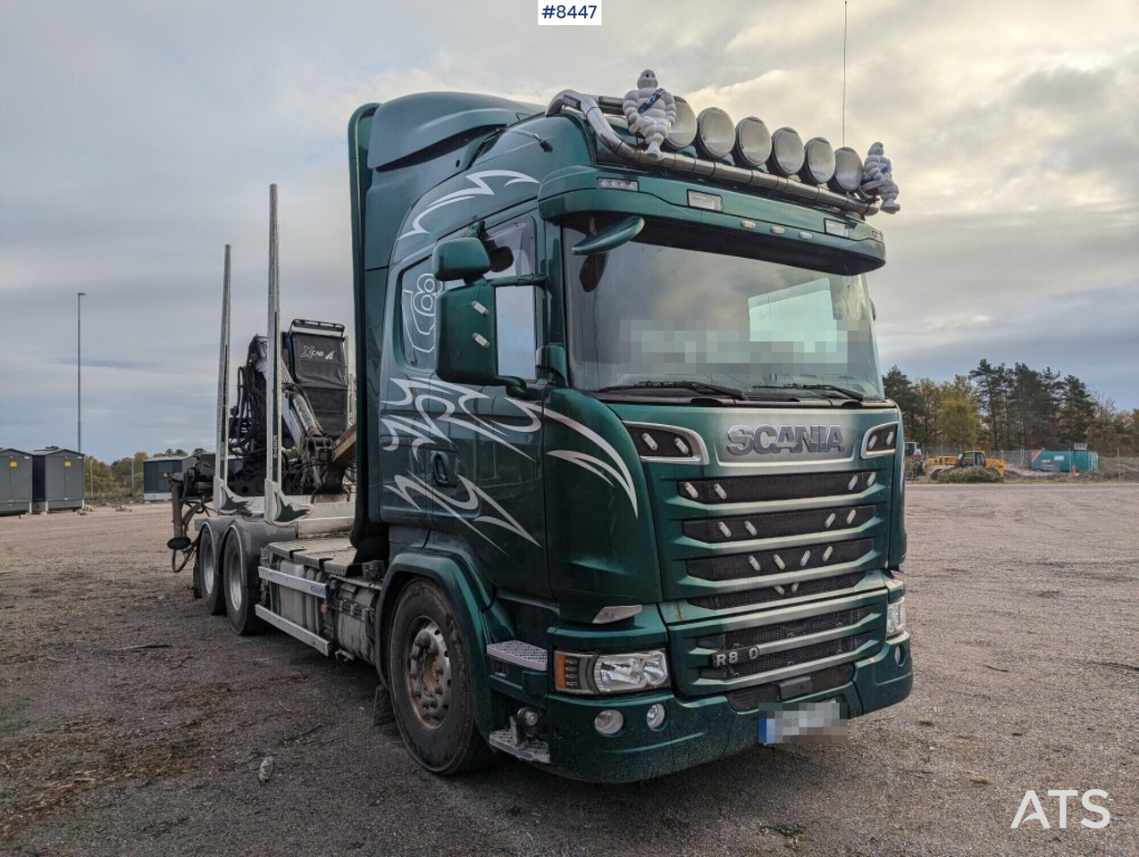 Timber Truck Scania R580 6X4 with crane and wagon - Лісовоз: фото 2 Timber Truck Scania R580 6X4 with crane and wagon - Лісовоз: фото 2