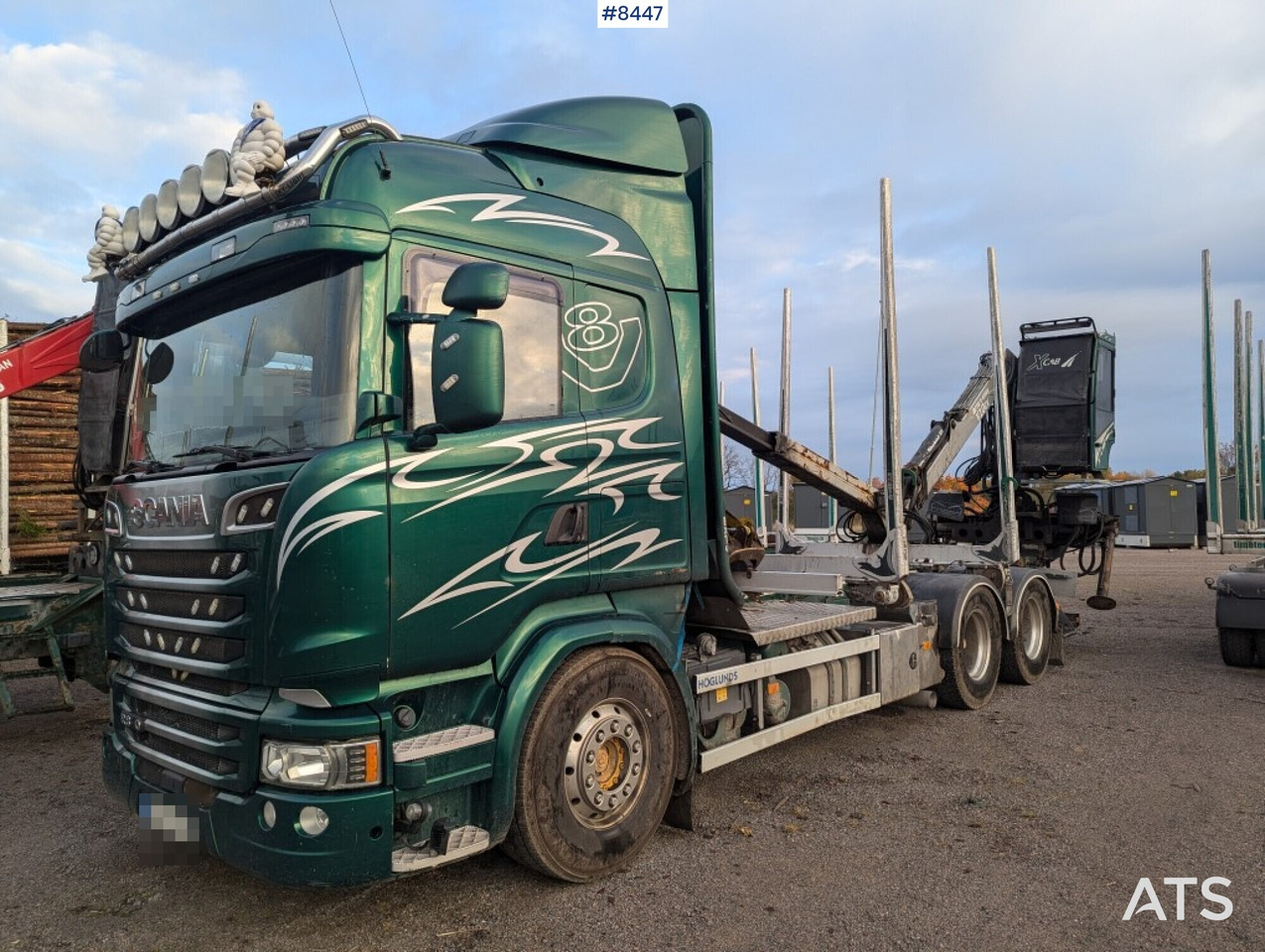 Timber Truck Scania R580 6X4 with crane and wagon - Лісовоз: фото 1 Timber Truck Scania R580 6X4 with crane and wagon - Лісовоз: фото 1