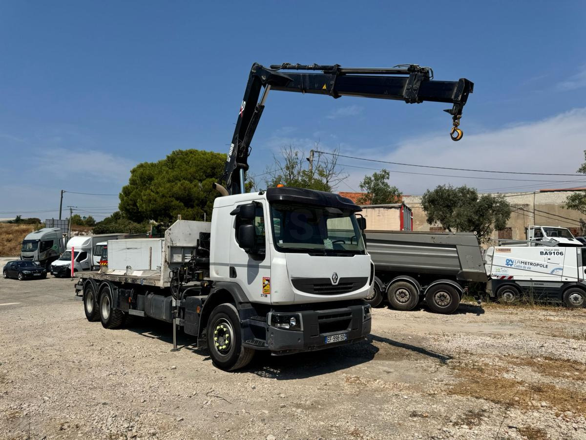 Renault PREMIUM 370 DXI PLATEAU RIDELLES GRUE - Бортова вантажівка/ Платформа, Вантажівка з маніпулятором: фото 2 Renault PREMIUM 370 DXI PLATEAU RIDELLES GRUE - Бортова вантажівка/ Платформа, Вантажівка з маніпулятором: фото 2